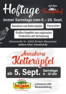 Annahme Kelteräpfel Birstein